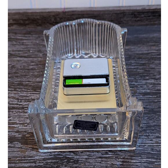 Godinger Crystal Quartz 24 % Crystal Battery Operated Mantel Clock - Picture 3 of 5